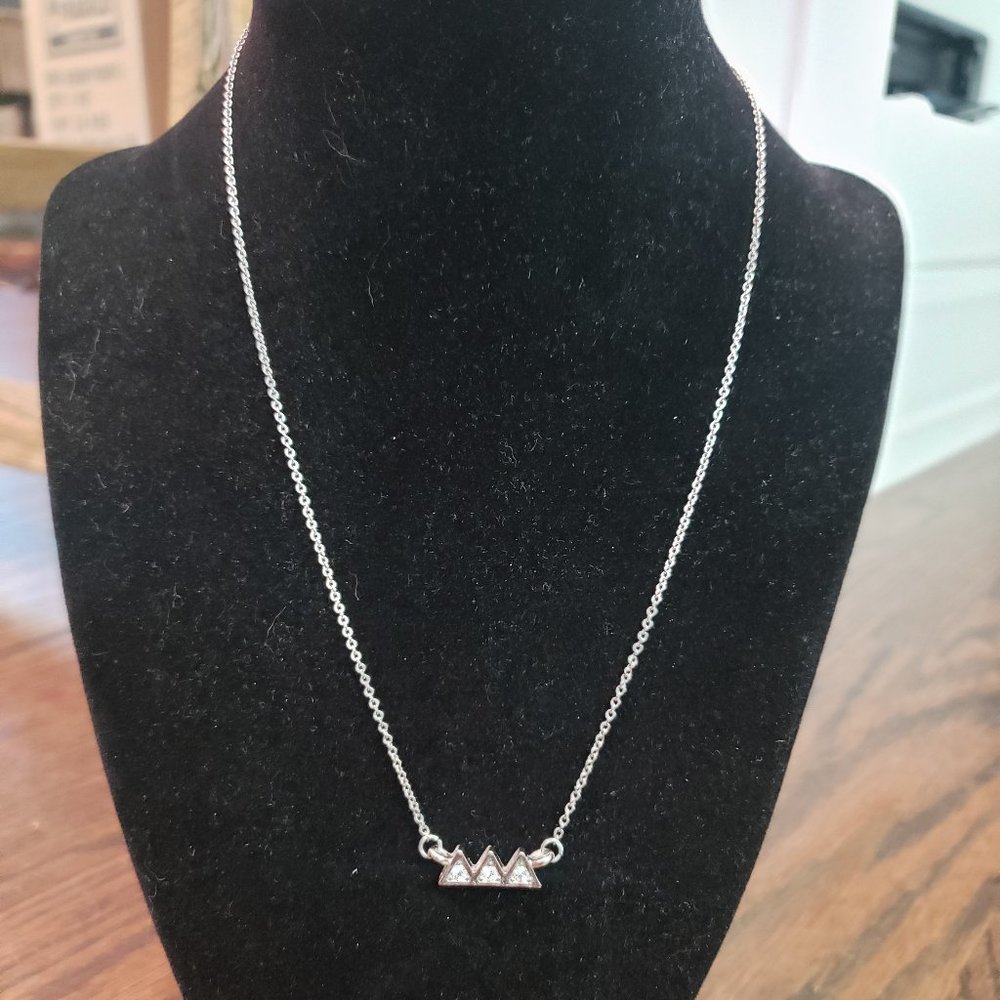 Three Peaks Silver Necklace